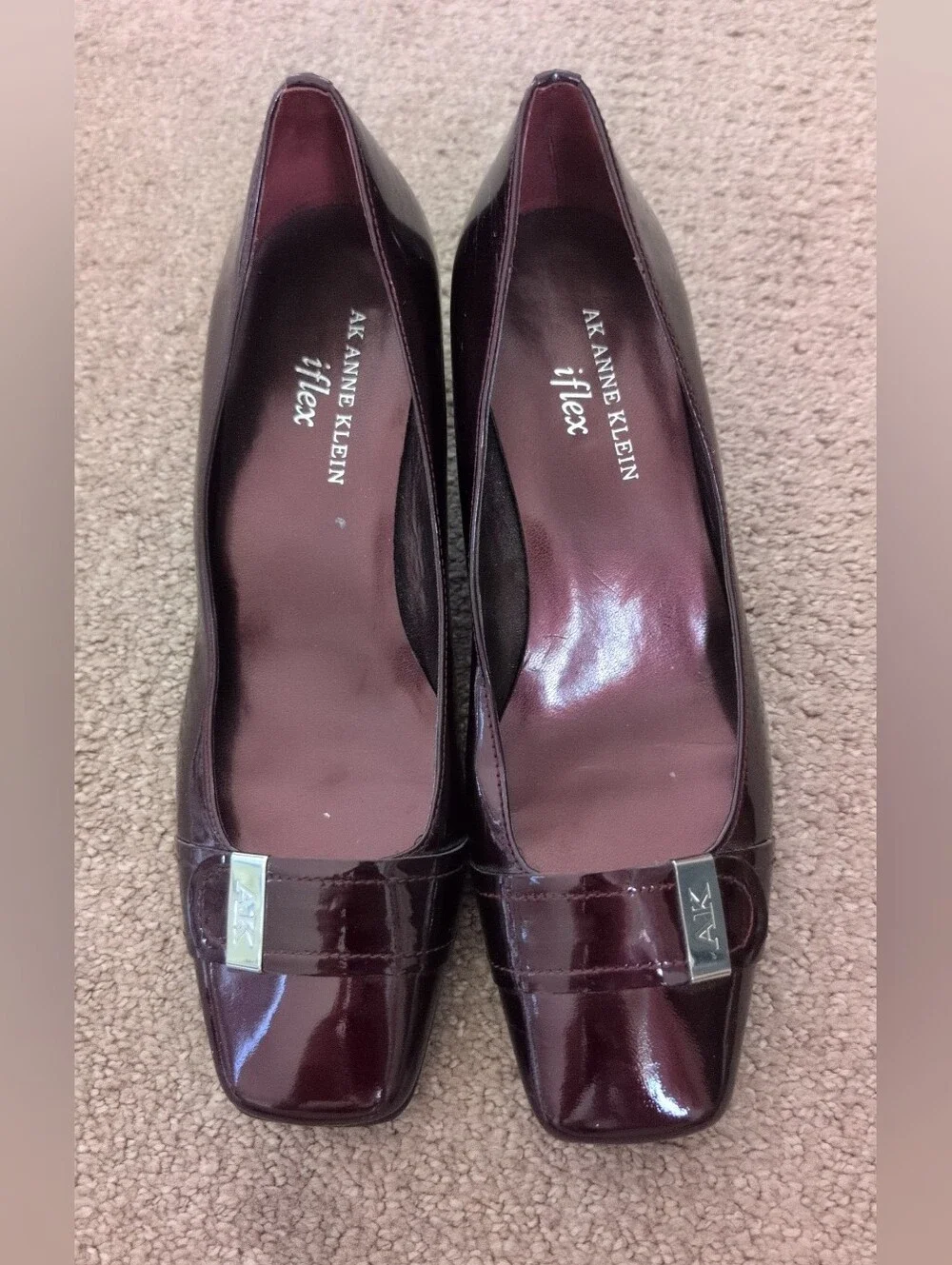Anne Klein Burgundy iFlex Patent Leather Pumps